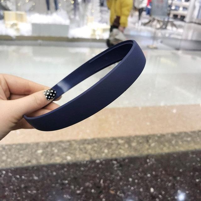 1PC Plastic Fashion Frosted Wide Headband Hair Band Headwear Bezel Hair Accessories For Woman Satin Covered Resin Hairbands Gorgeous Hair Accessories For Women