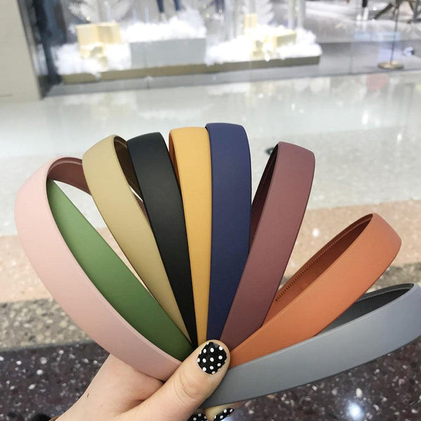 Women's Frosted Satin Covered Wide Headband Fashion Hair Accessory