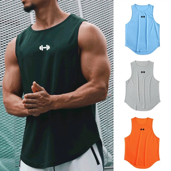 Men's Quick-Dry Gym Tank Top Sleeveless Fitness Training Shirt