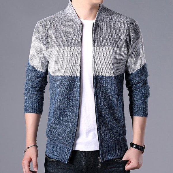 Men's Fleece Hooded Jacket Warm Slim Fit Casual Autumn Winter